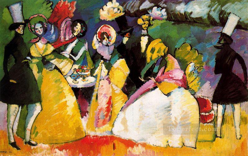 Grupo en Crinolinas Wassily Kandinsky Pintura al óleo